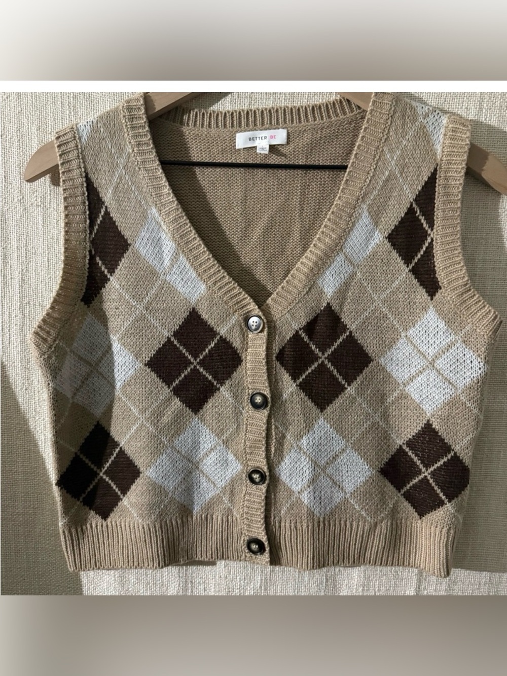Better Be Knit Cardigan in Tan and Brown